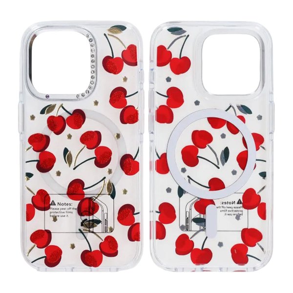 iPhone 15 Pro Max Kuori Kuvio MagSafe Kirsikka