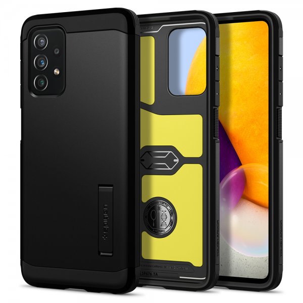 Spigen Samsung Galaxy A72 Tough Armor -suojakuori, musta