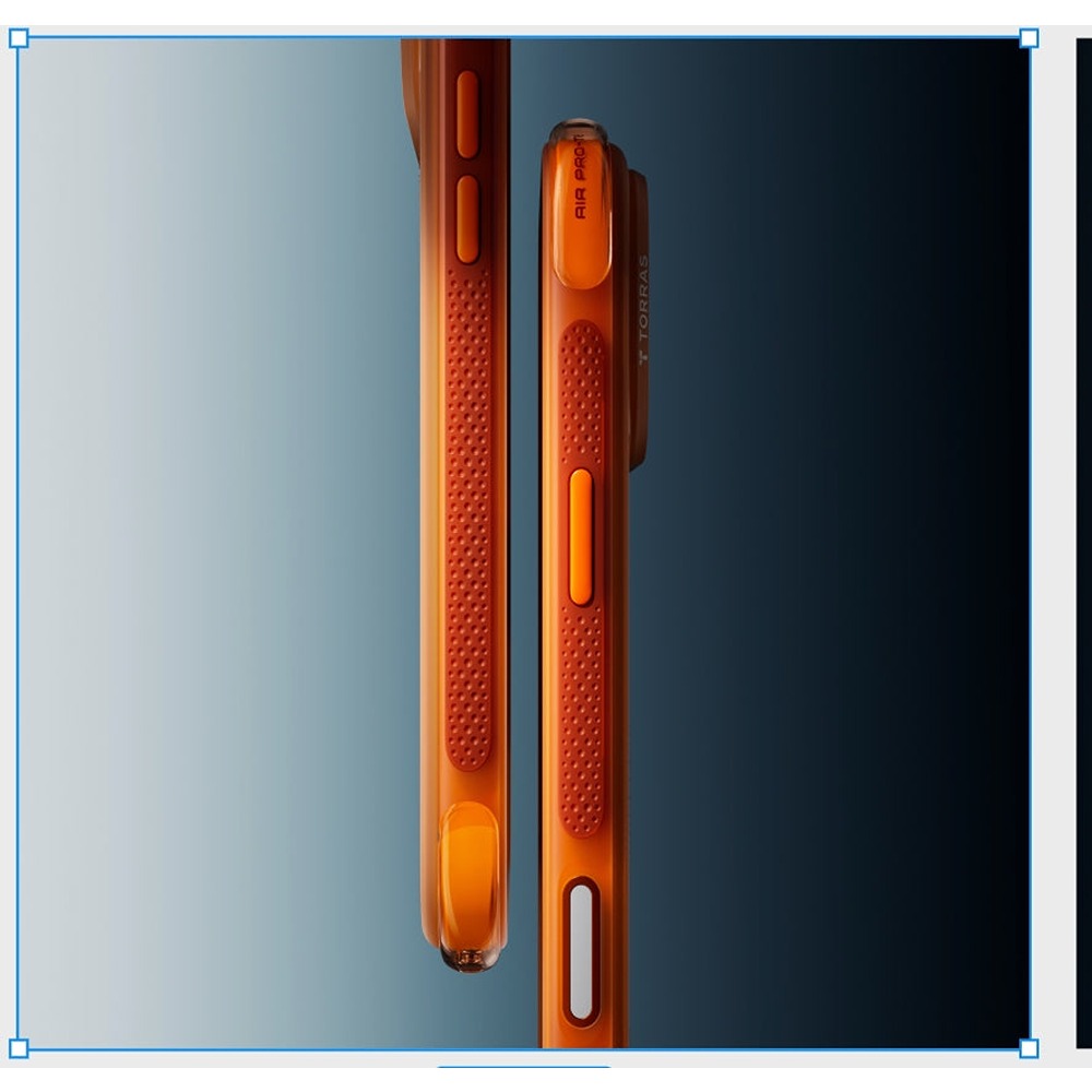 Torras iPhone 17 Pro Max Kuori Ostand Q3 Air Energy Oranssi