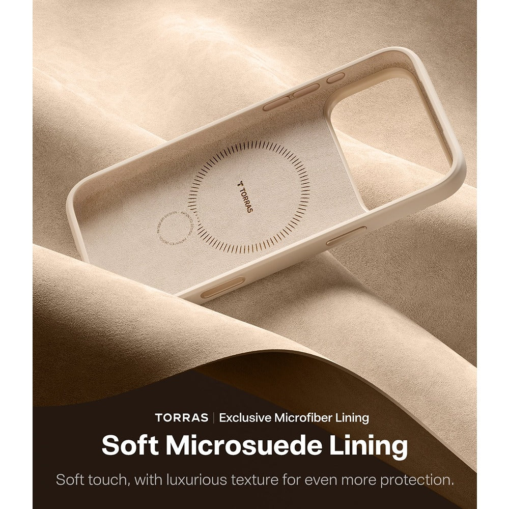 Torras iPhone 17 Pro Kuori Ostand Q3 Silicone Desert Gold