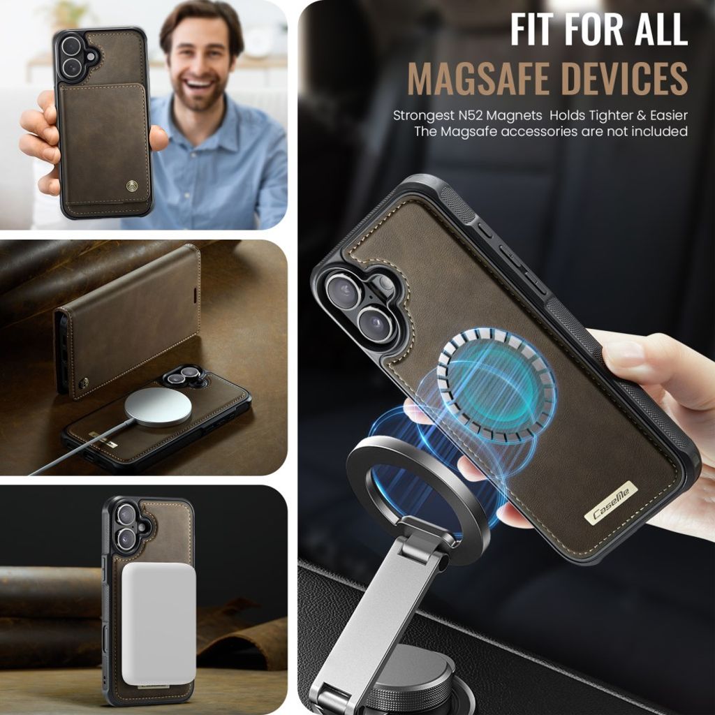 CaseMe iPhone 17 Kotelo C49 Series Ruskea