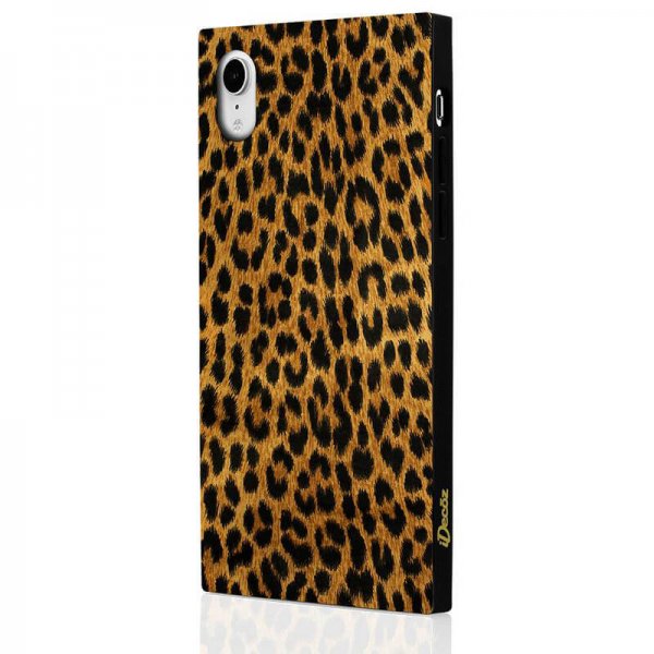 iDecoz iPhone Xr -suojakuori Square Case Leopard