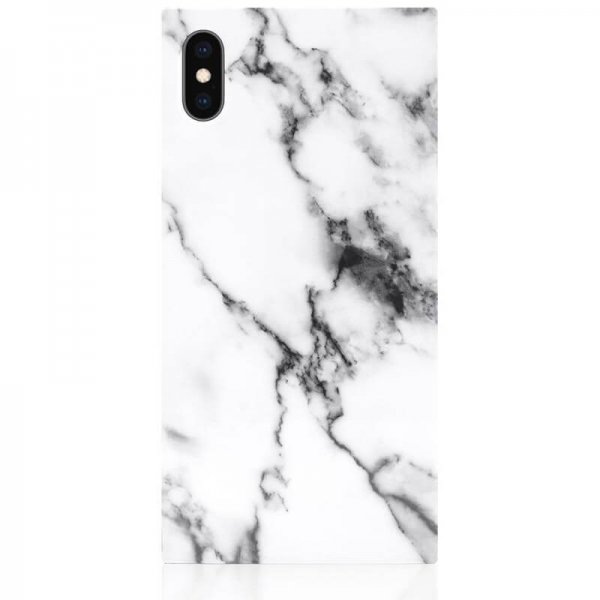iDecoz iPhone Xs Max Kuori Square Case Marble White