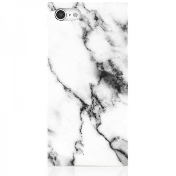 iDecoz iPhone 7/8/SE Suojakuori Square Case Marble White