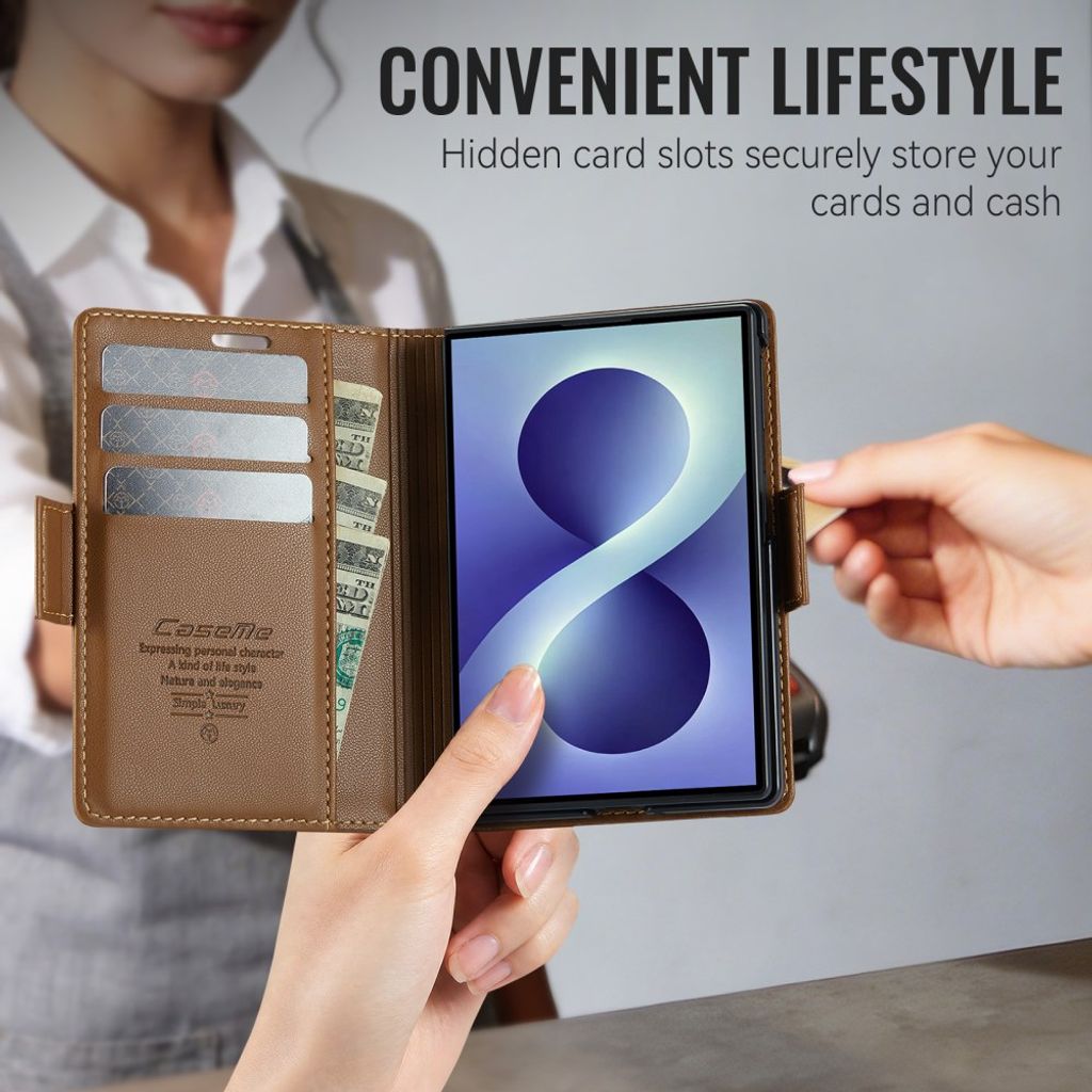 CaseMe Samsung Galaxy Z Fold 8 Kotelo 023 Series Ruskea