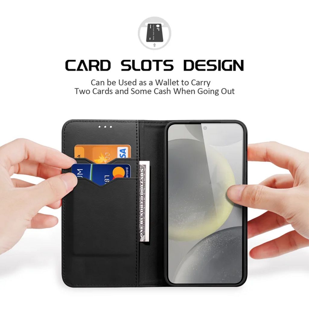 Dux Ducis Samsung Galaxy S25 Kotelo Hivo Series Musta