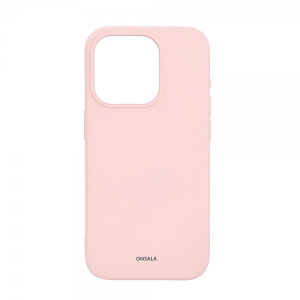Onsala iPhone 15 Pro -silikonikuori MagSeries Chalk Pink