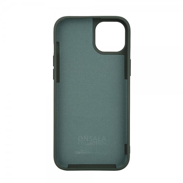 Onsala iPhone 15 Plus Kuori Silicone Touch MagSeries Olive Green