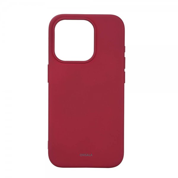 Onsala iPhone 15 Pro -silikonikuori, Touch MagSeries, tummanpunainen