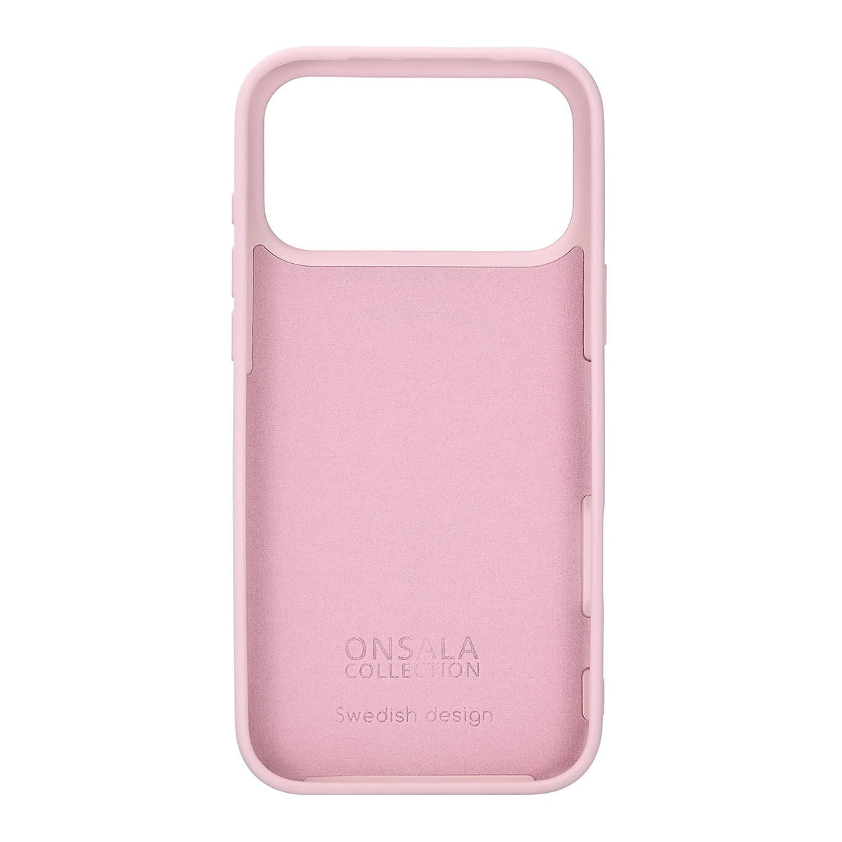 Onsala iPhone 17 Pro Max/iPhone 18 Pro Max Kuori Silikonin tuntu Chalk Pink