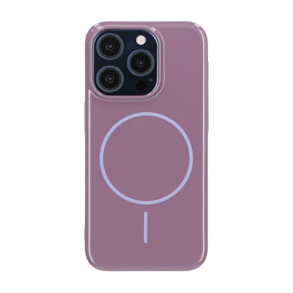 iPhone 15 Pro Kuori TPU MagSafe Kiiltävä Liila