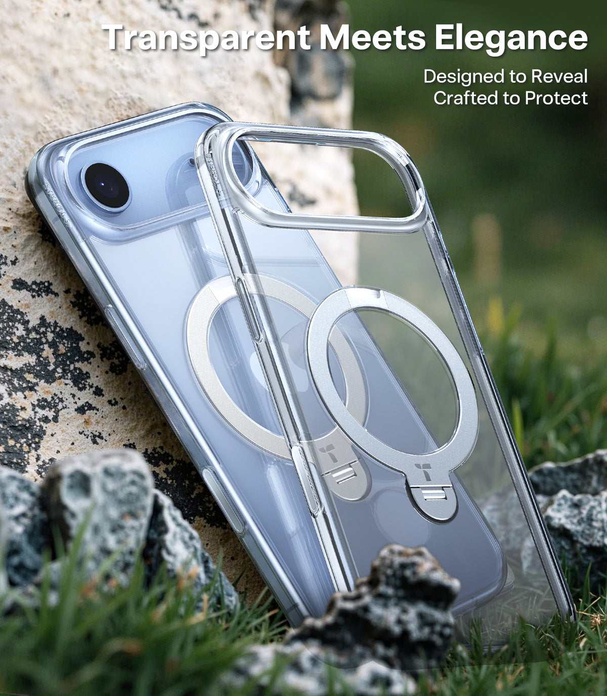Torras iPhone Air Kuori Ostand Q3 Spin Kirkas