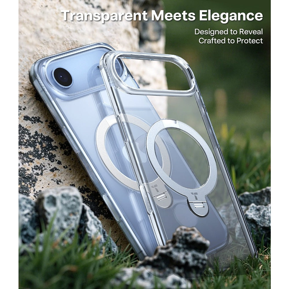 Torras iPhone Air Kuori Ostand Q3 Spin Kirkas
