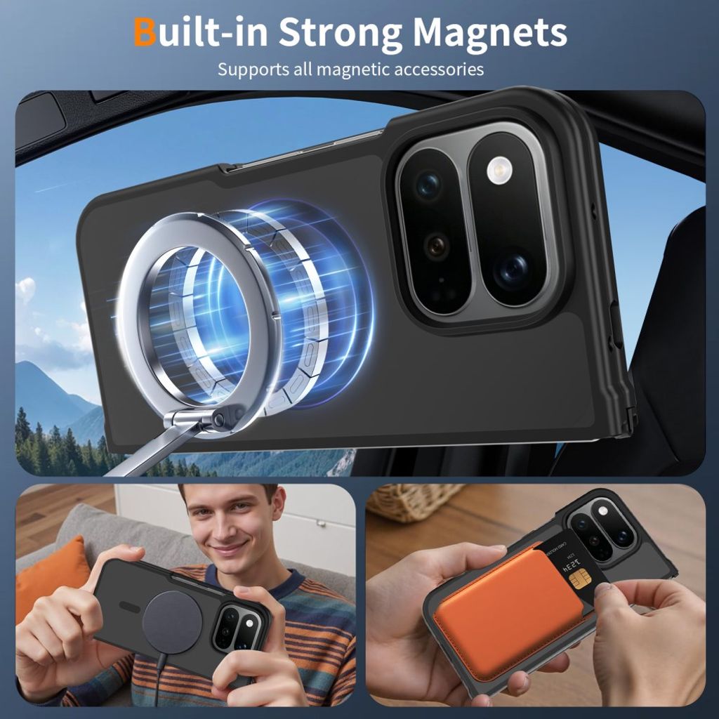 Google Pixel 11 Pro Fold Kuori Huurteinen MagSafe Musta