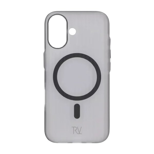 Rvelon iPhone 17 -kuori, aaltoileva, MagSafe, harmaa