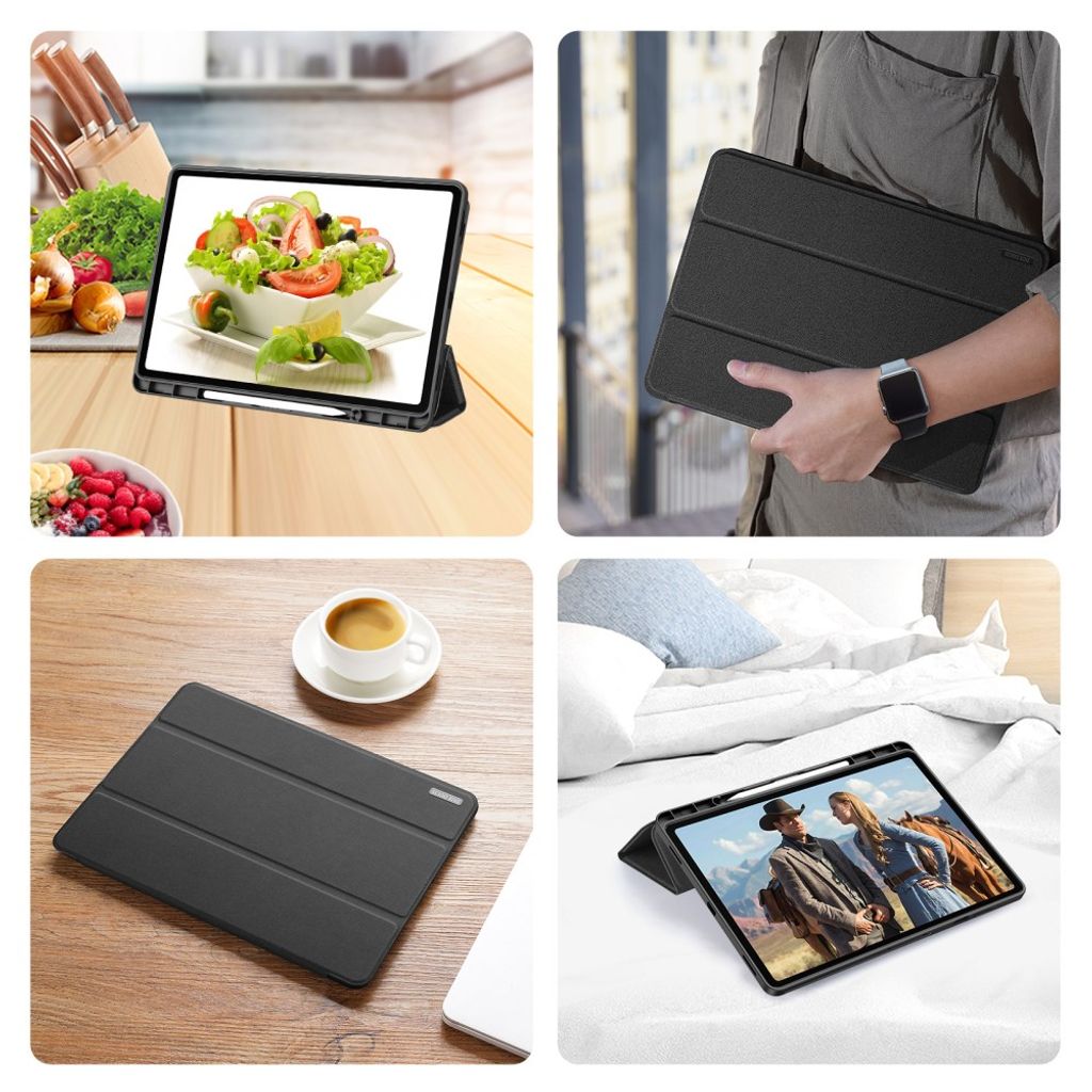 Dux Ducis Samsung Galaxy Tab S12 Plus Kotelo DOMO Series Musta