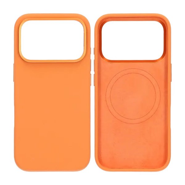 iPhone 17 Pro Max Silikoninen MagSafe-jalustakuori Oranssi