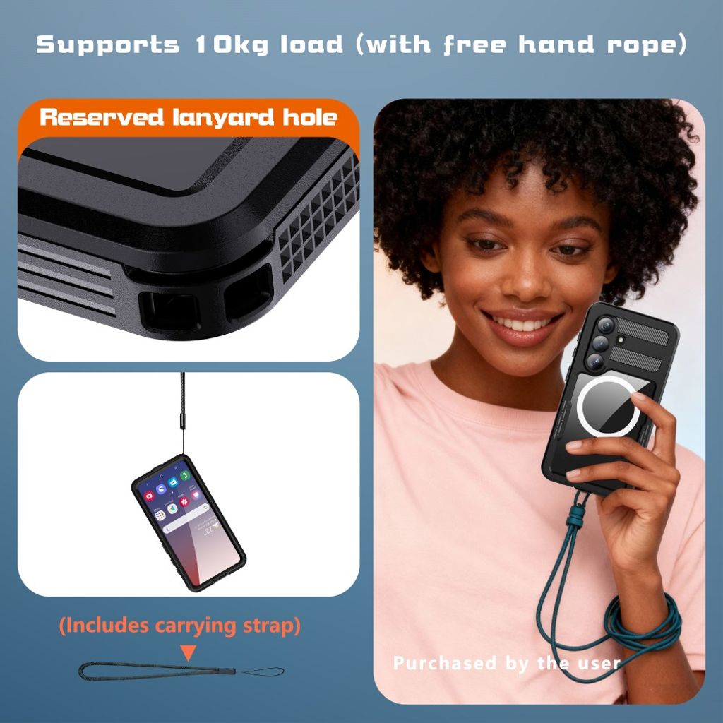 Redpepper Samsung Galaxy S26 Kuori Vesitiiveys IP68 MagSafe Musta