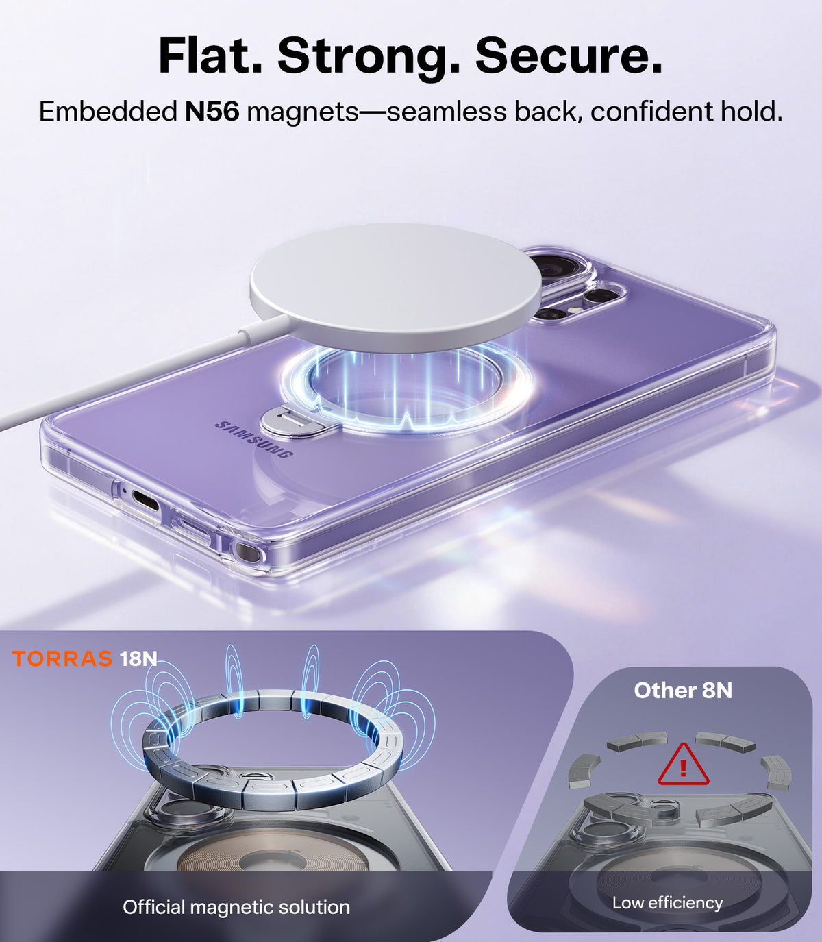 Torras Samsung Galaxy S26 Ultra Kuori Ostand Q3 Spin Kirkas