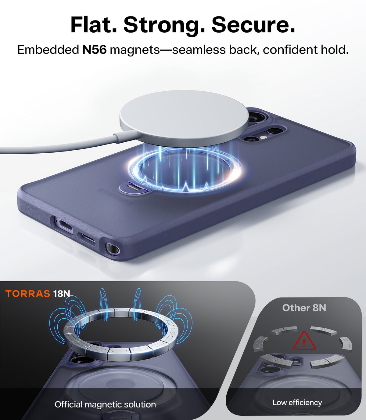 Torras Samsung Galaxy S26 Ultra Kuori Ostand Q3 Spin Violet Surge