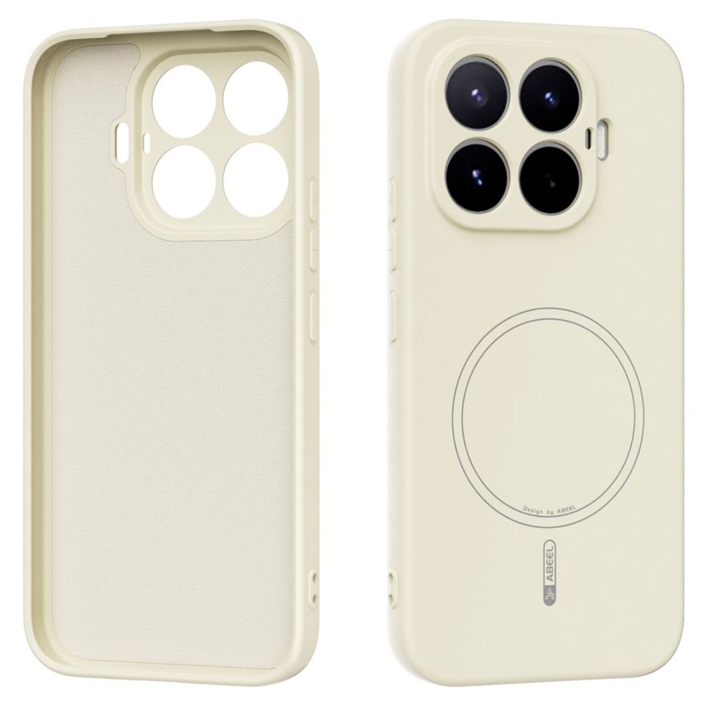 ABEEL Xiaomi 17T Kuori Silikoni MagSafe Beige