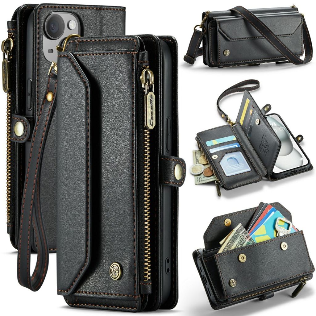 CaseMe iPhone 15 Kotelo C36 Series Musta