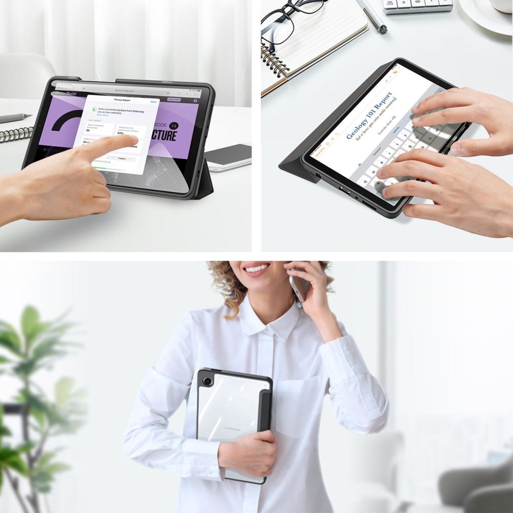 Dux Ducis Samsung Galaxy Tab A9/Galaxy Tab A11 Kotelo TOBY Series Musta