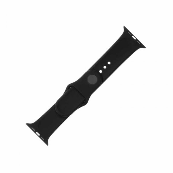 Fixed Apple Watch 44/45/46mm/Apple Watch Ultra ranneke silikonihihna musta