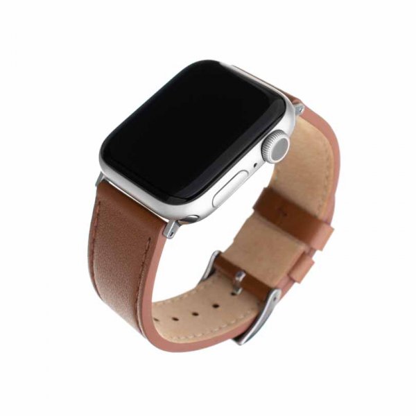 Kiinteä Apple Watch 44/45/46mm/Apple Watch Ultra nahkaranneke, ruskea