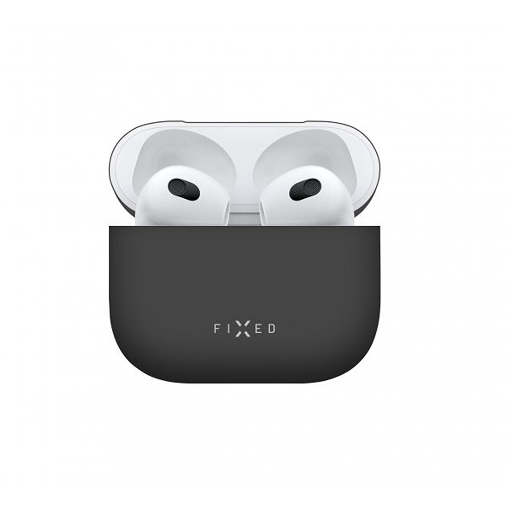 Fixed AirPods 3 Silikonikuori Silkkinen Musta
