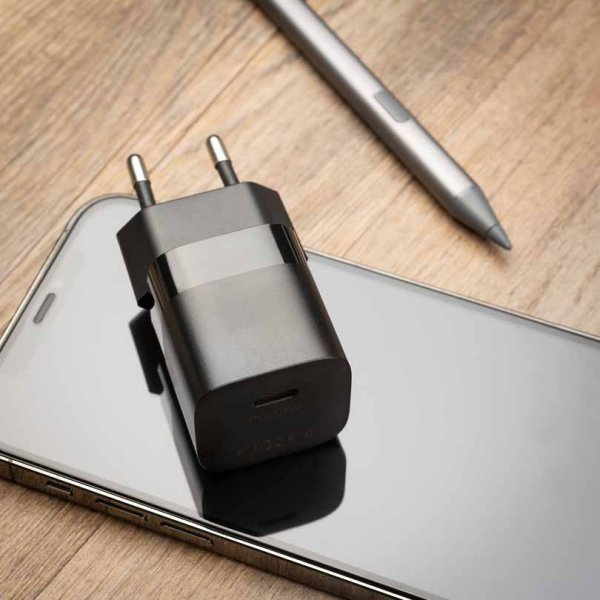 Fixed Laturi kaapelilla Mini PD Matkalaturisarja USB-C/USB-C 30W Musta
