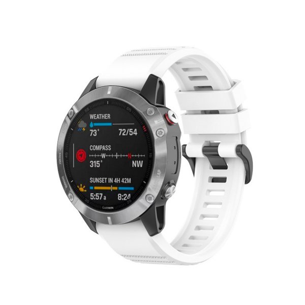 Kiinteä Garmin QuickFit 22mm Ranneke Silikoniranneke Valkoinen