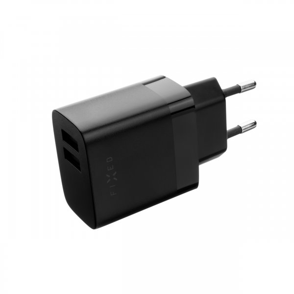 Fixed Laturi 2xUSB-A 17W Musta