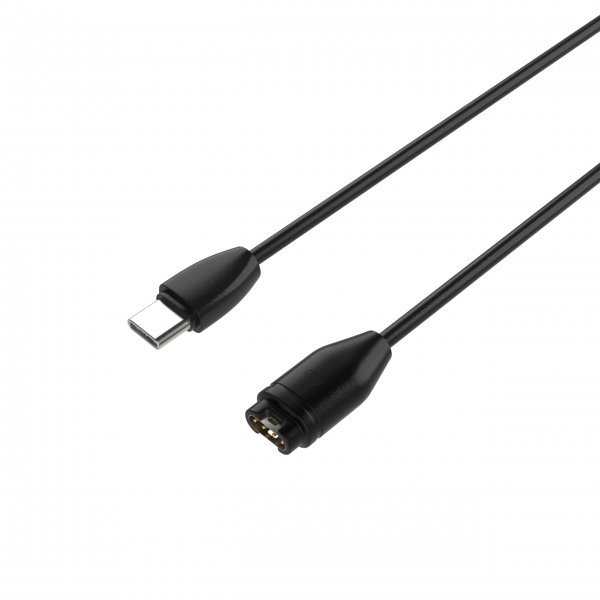 Fixed Laturi Garmin Smartwatch USB-C 1m Musta