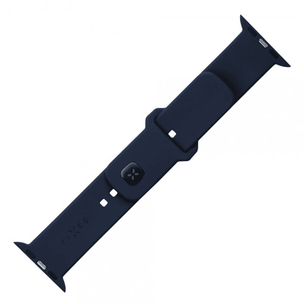 Kiinteä Apple Watch 38/40/41/42mm ranneke Silikoninen Sport Strap Tummansininen