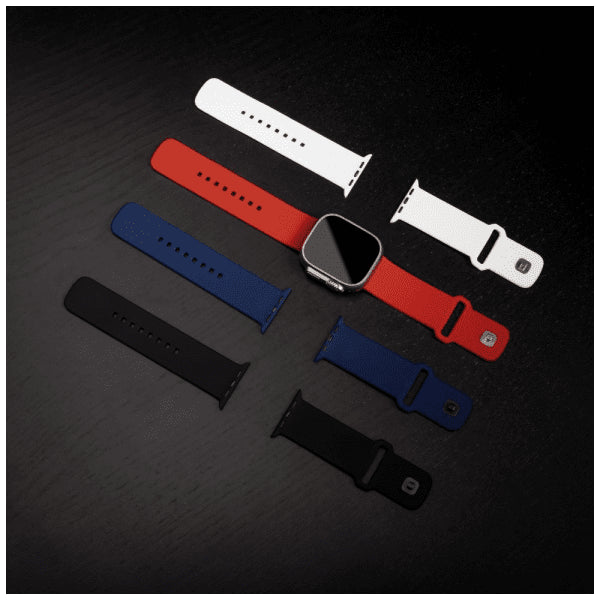 Kiinteä Apple Watch Ultra 49 mm ranneke silikoniurheiluranneke, sininen