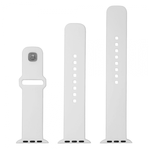 Kiinteä Apple Watch Ultra 49 mm ranneke, silikoninen urheiluranneke, valkoinen
