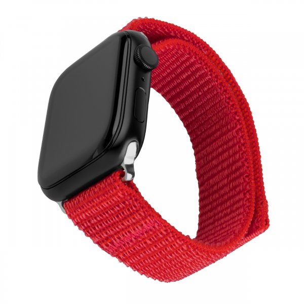 Kiinteä Apple Watch Ultra 49mm ranneke nailoninen urheiluranneke, punainen
