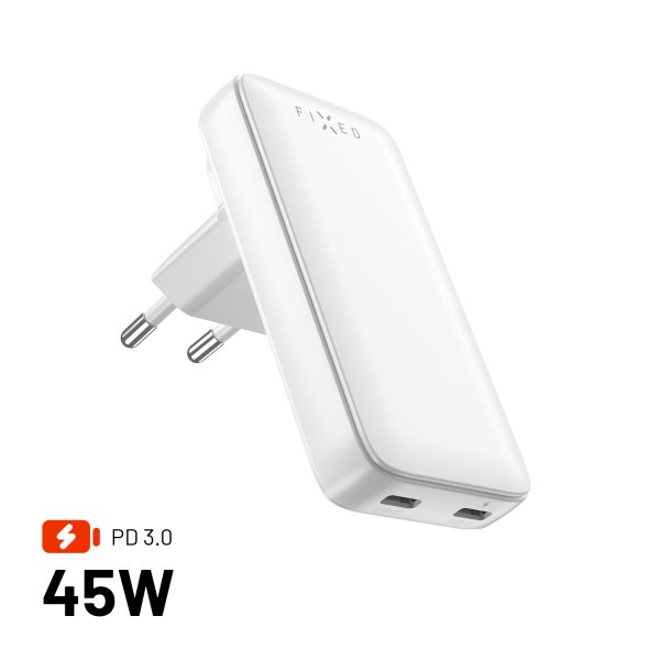 Kiinteä matkalaturi Slim Traveller 2xUSB-C 45W