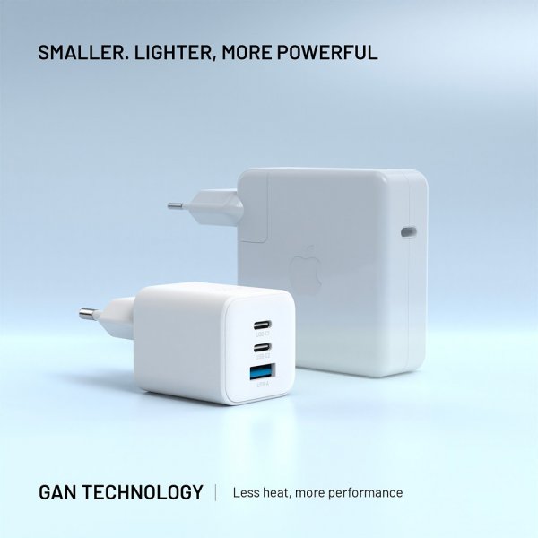 Fixed Laturi Mini PD 65W GaN USB-A & USB-C
