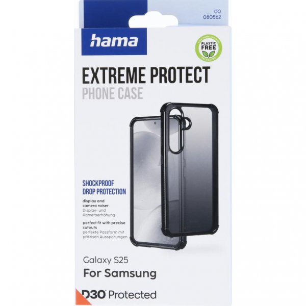 Hama Samsung Galaxy S25 -suojakuori Extreme Protect, musta