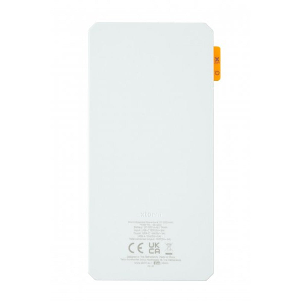 Xtorm Power Bank 20 000 mAh 15 W USB-C ja USB-A, valkoinen