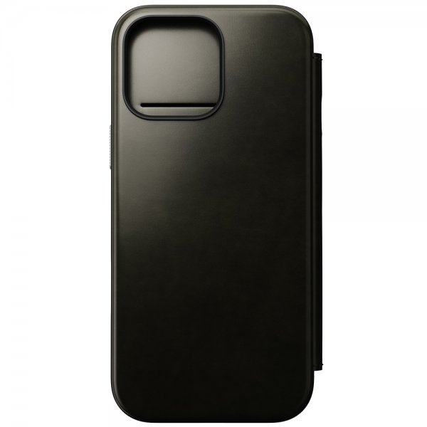 Nomad iPhone 16 Pro Max Modern Leather Folio -suojakotelo, Horween, vihreä kromi
