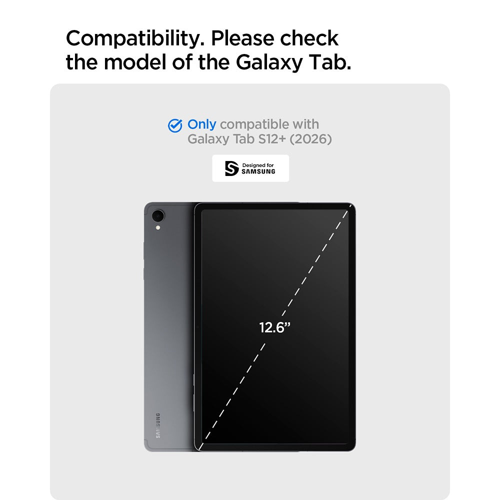 Spigen Samsung Galaxy Tab S12 Plus Kotelo Ultra Hybrid Musta