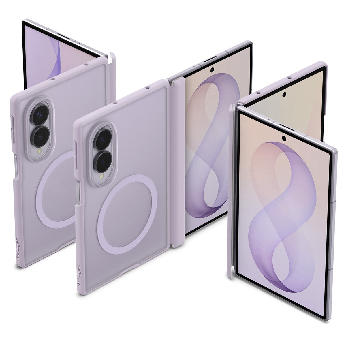 Spigen Samsung Galaxy Z Fold 8 Kuori Air Skin Zero MagFit Frost Lavender