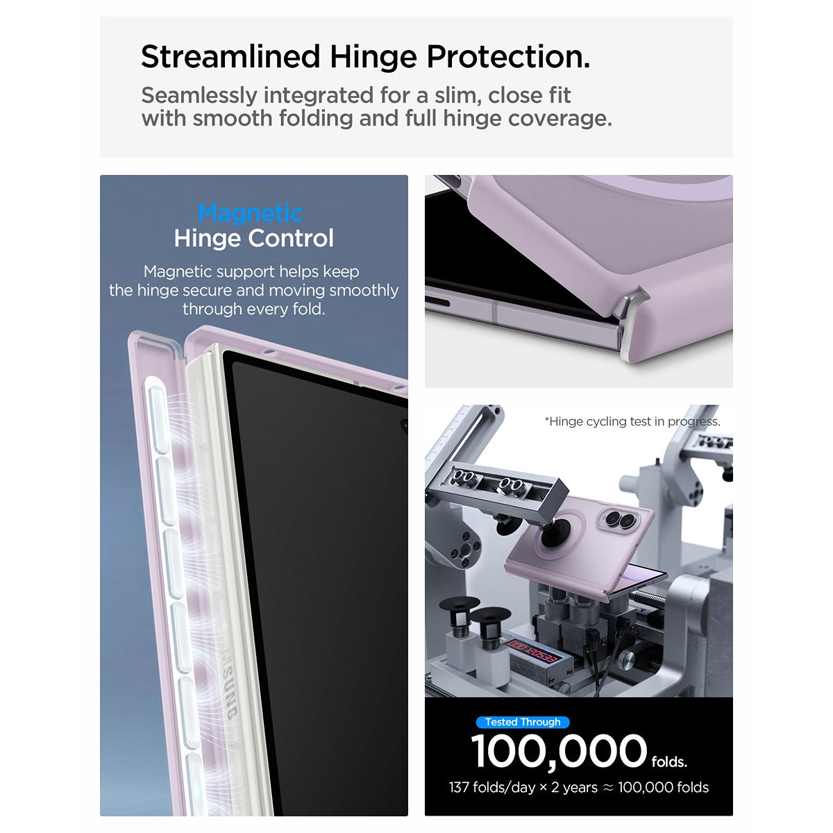 Spigen Samsung Galaxy Z Fold 8 Kuori Air Skin Zero MagFit Frost Lavender