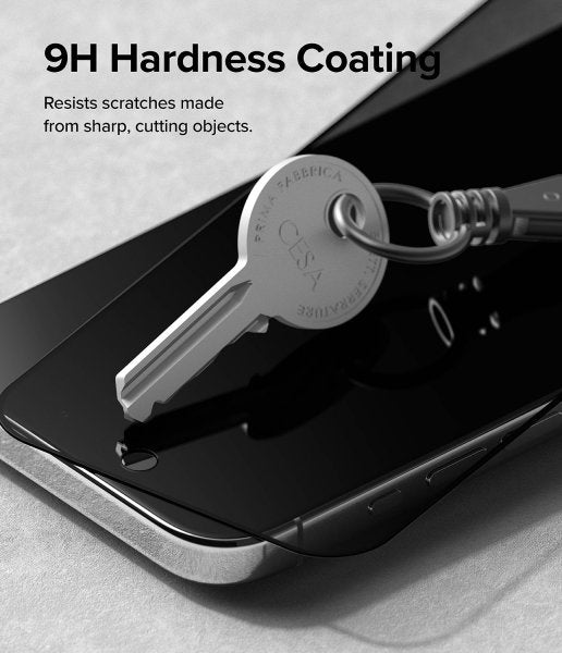 Ringke iPhone 15 Pro Max Näytönsuoja Privacy Tempered Glass Asennusapu