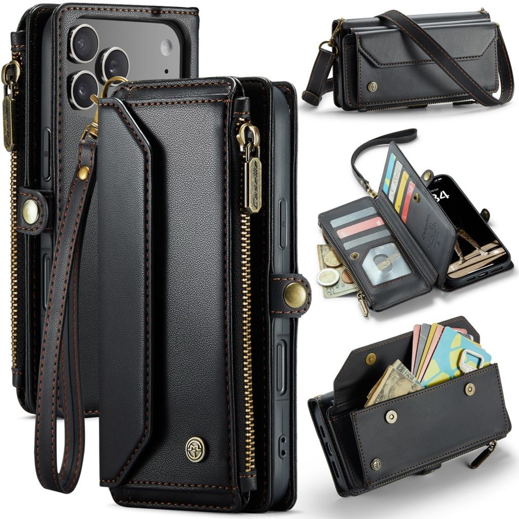 CaseMe iPhone 17 Pro Max/iPhone 18 Pro Max Kotelo C36 Series Musta