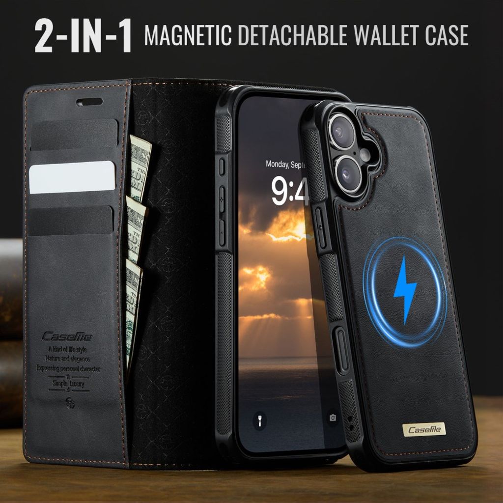 CaseMe iPhone 17 Kotelo C49 Series Musta