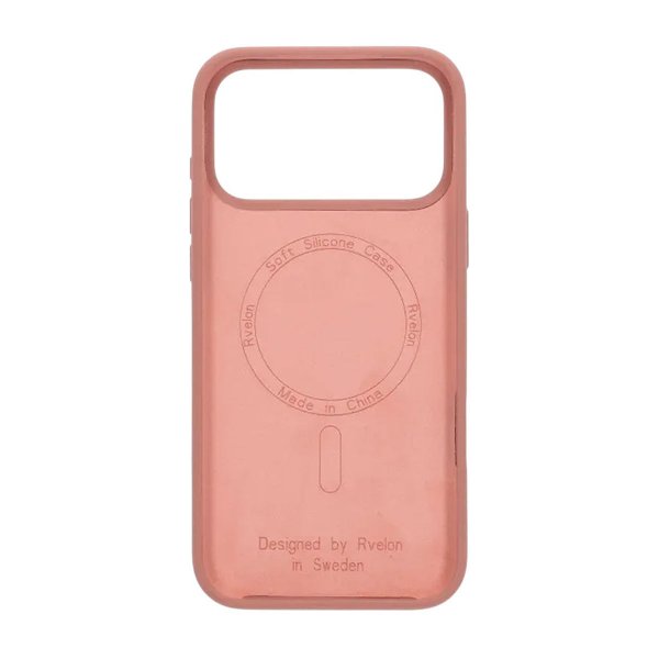 Rvelon iPhone 17 Pro -silikonikuori MagSafe-yhteensopiva, tummanpunainen
